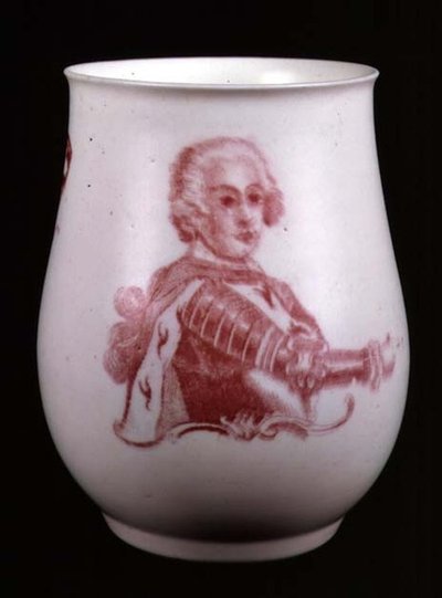 Derby Mug depicting the King of Prussia by Richard Holdship